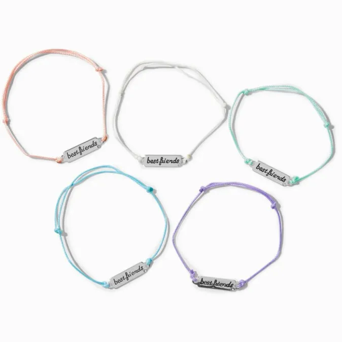 ICING Best Friends Charm Adjustable Bracelets - 5 Pack