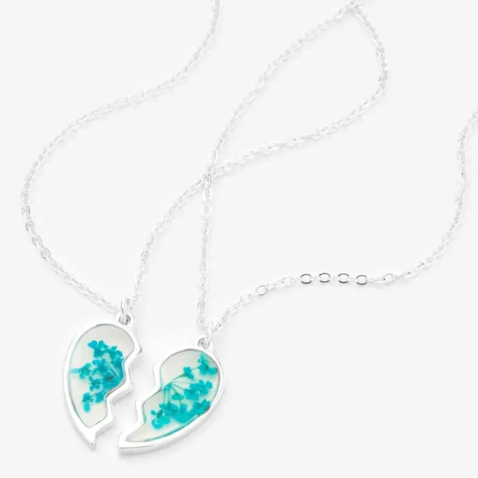 ICING Best Friends Floral Heart Pendant Necklaces - 2 Pack