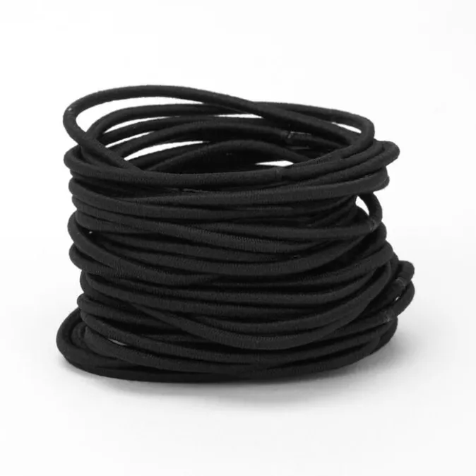 ICING Black Lurex Hair Ties - 30 Pack