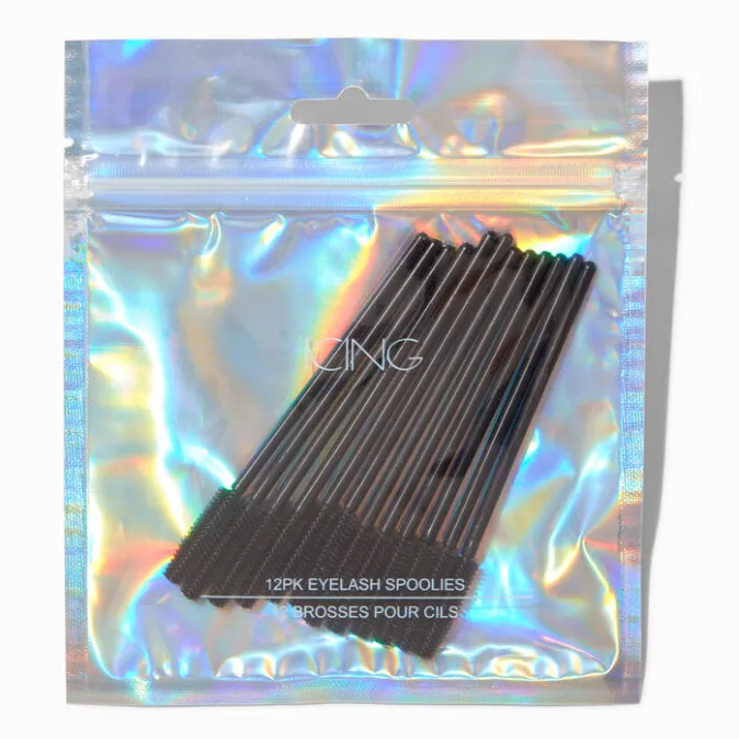 ICING Black Makeup Spoolies - 12 Pack