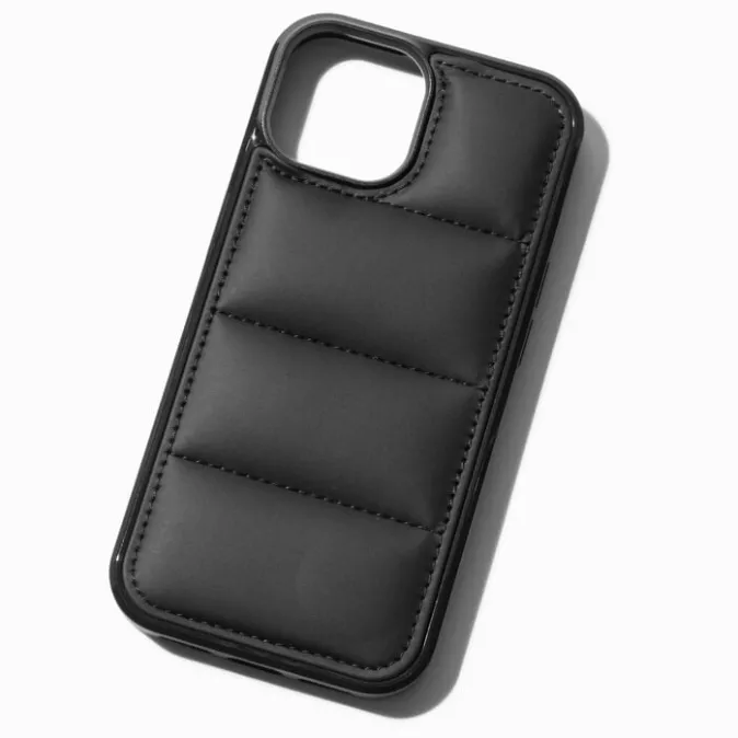 ICING Black Quilted Padded Phone Case - Fits iPhone&reg; 13/14/15 Pro