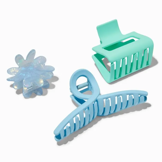 ICING Blue & Green Mixed Hair Claws - 3 Pack