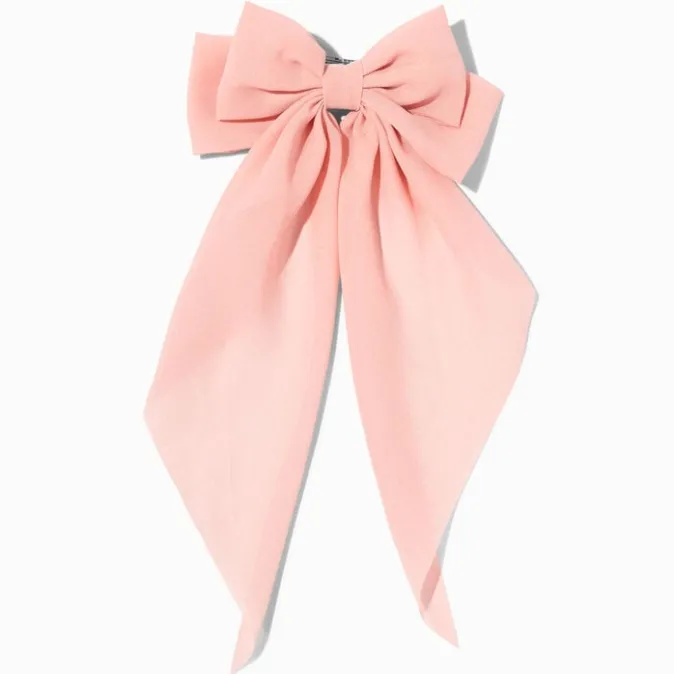 ICING Blush Pink Bow Long Tail Hair Bow Clip