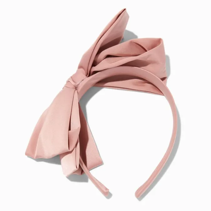 ICING Blush Pink Silky Knotted Bow Headband