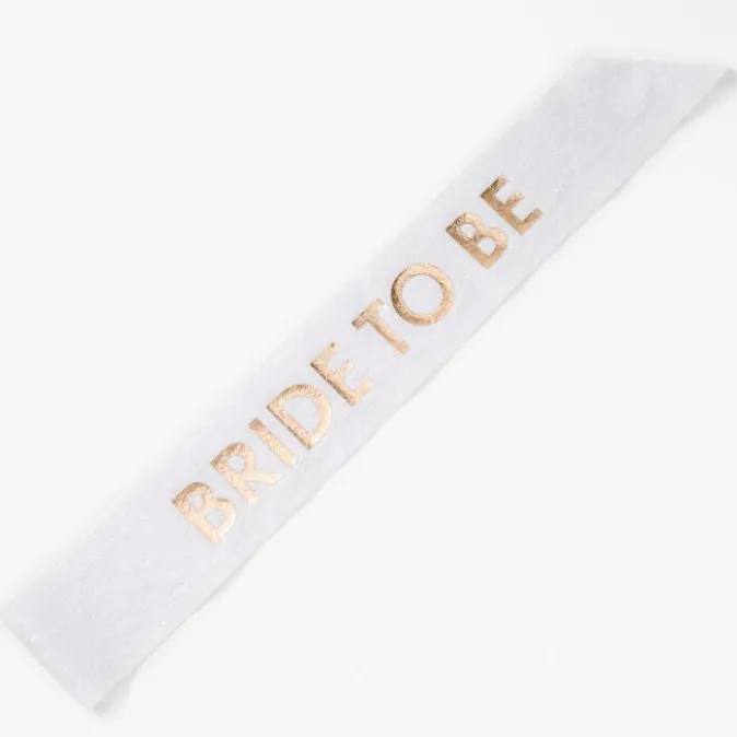 ICING Bride To Be White Sequin Sash