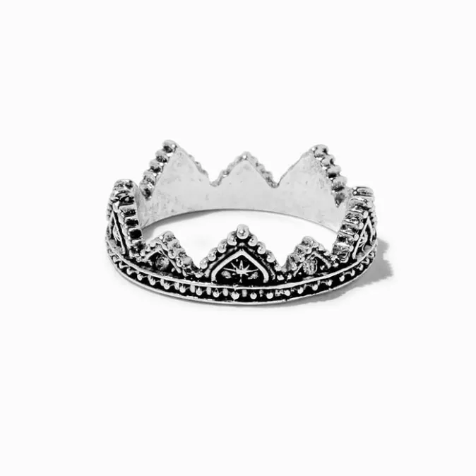 ICING Burnished Silver-tone Crown Ring