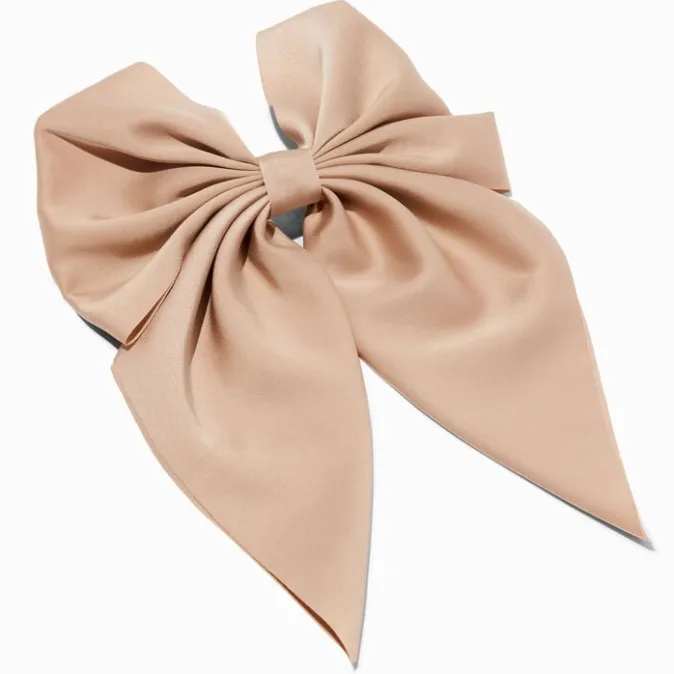 ICING Champagne Satin Hair Bow Clip