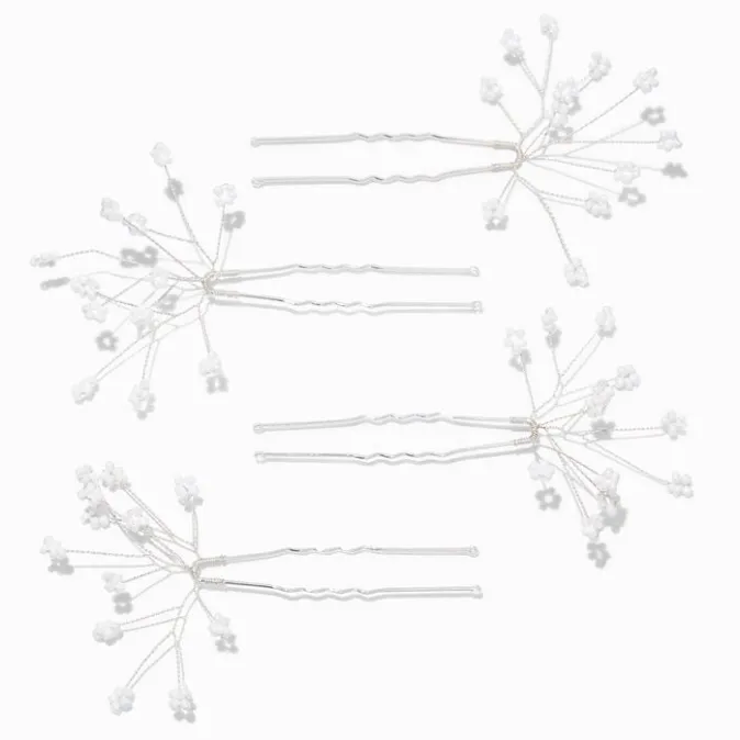 ICING Cherry Blossom Pearl Hair Pins - 4 Pack