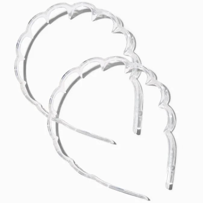 ICING Clear Scalloped Headbands - 2 Pack