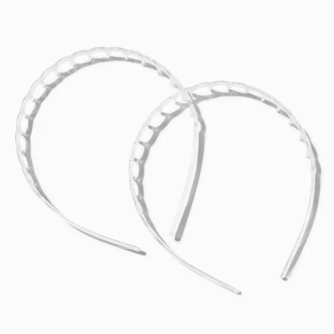 ICING Clear Scalloped Headbands - 2 Pack