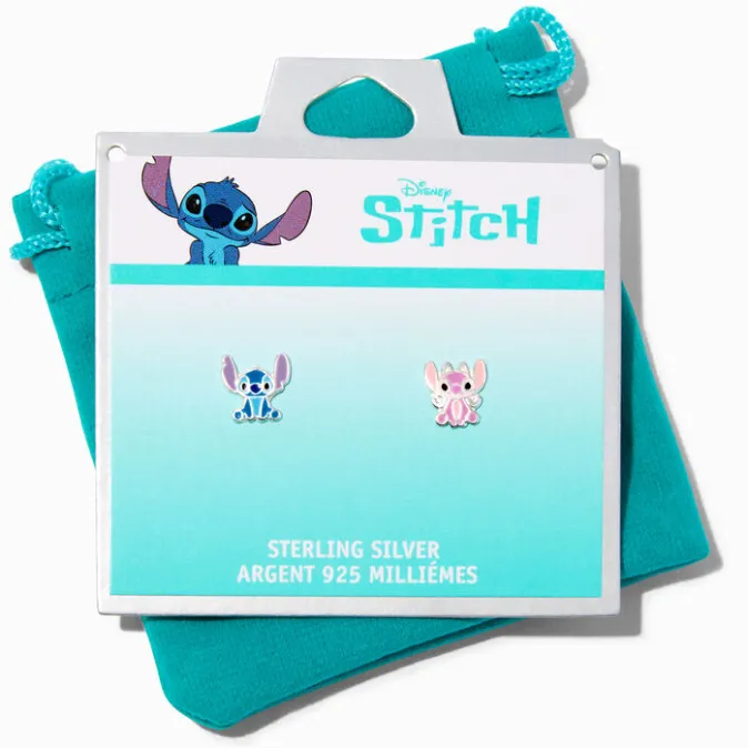 ICING Disney Stitch & Angel Sterling Silver Stud Earrings