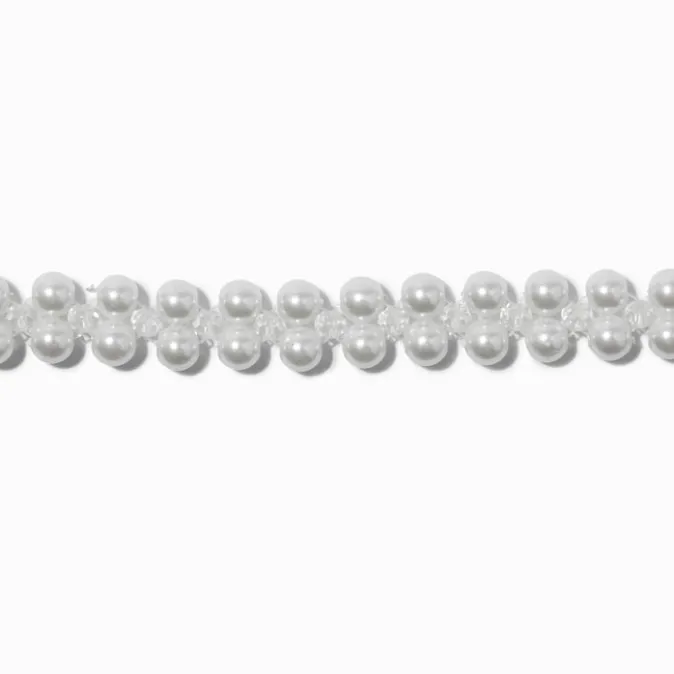 ICING Double-Row Pearl Choker Necklace