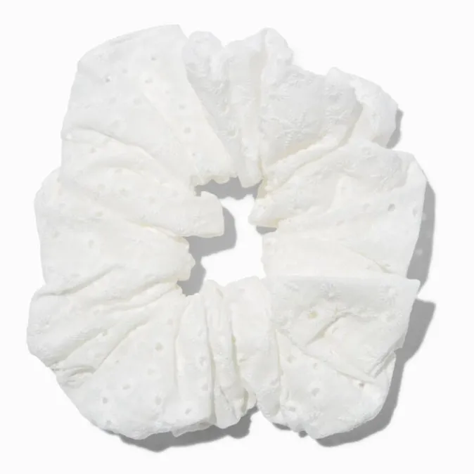 ICING Giant White Eyelet Hair Scrunchie