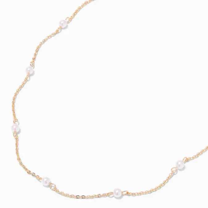 ICING Gold & Pearl Choker Necklace