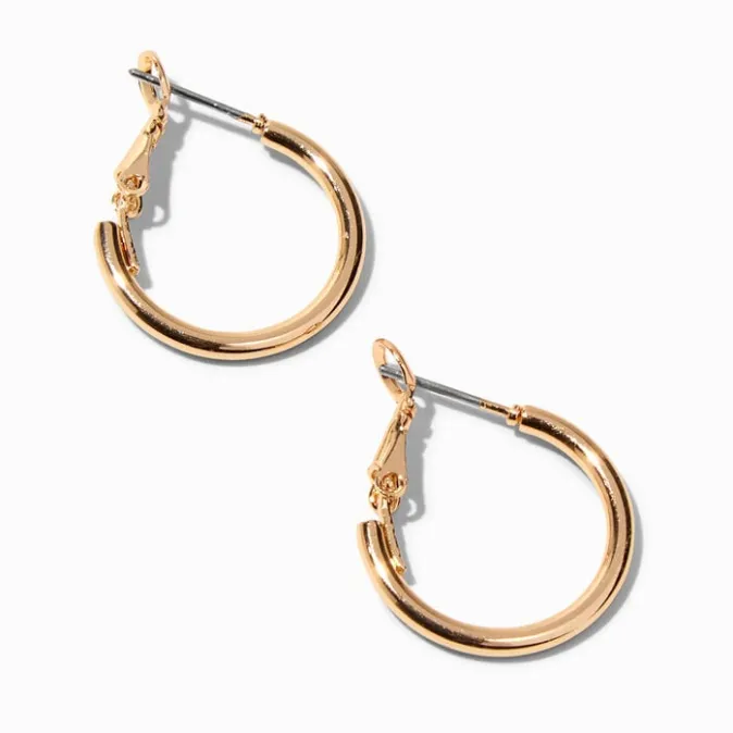 ICING Gold 20MM Tube Hoop Earrings