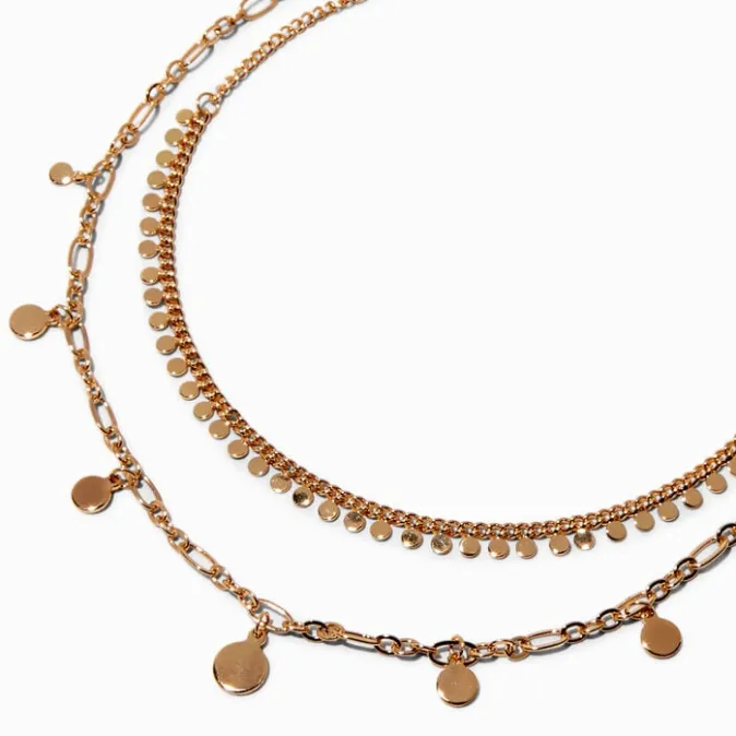 ICING Gold-tone Layered Shards Multi-Strand Necklace