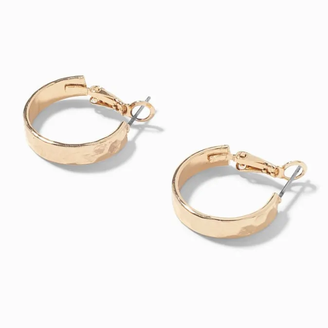 ICING Gold-tone 20MM Flat Hoop Earrings