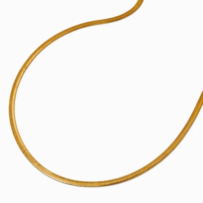 ICING Gold-tone Stainless Steel 4MM Snake Chain Necklace