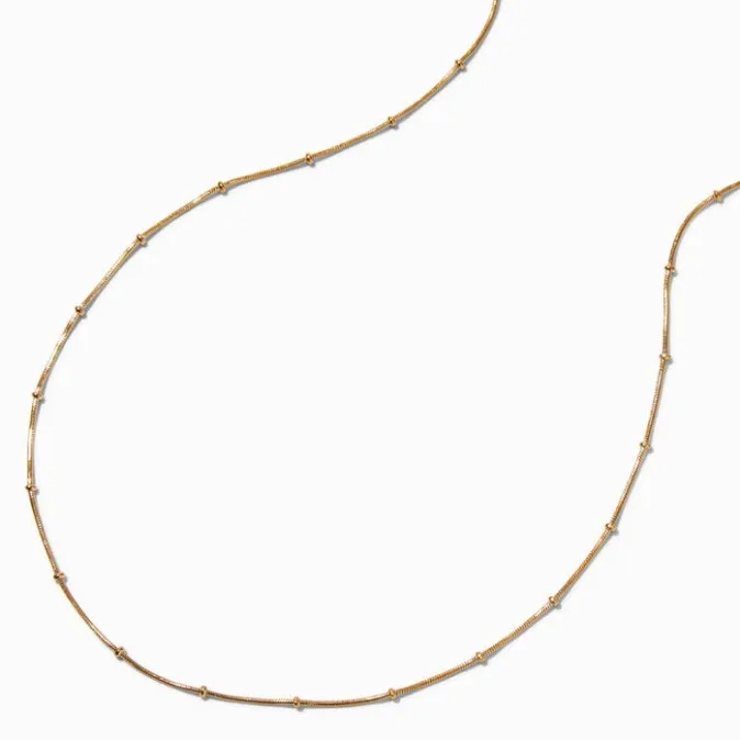 ICING Gold-tone Stainless Steel Satellite Chain Necklace