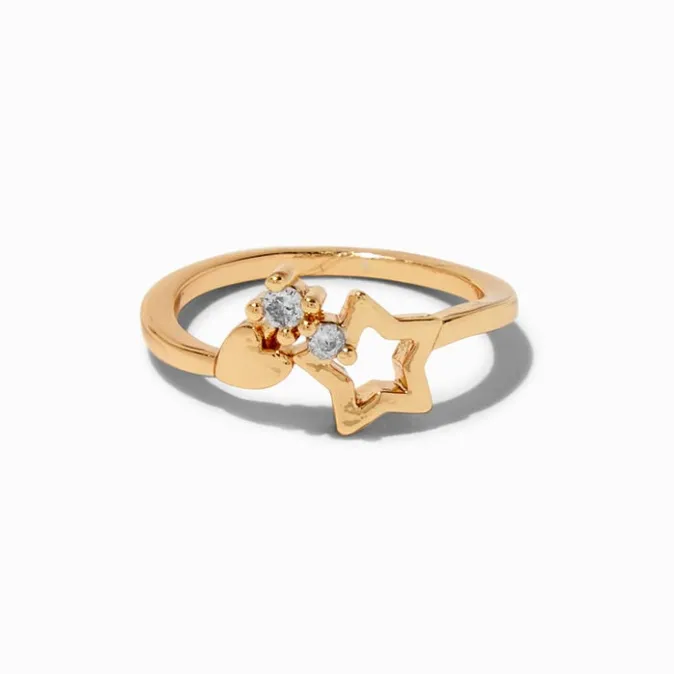 ICING Gold-tone Star Midi Ring