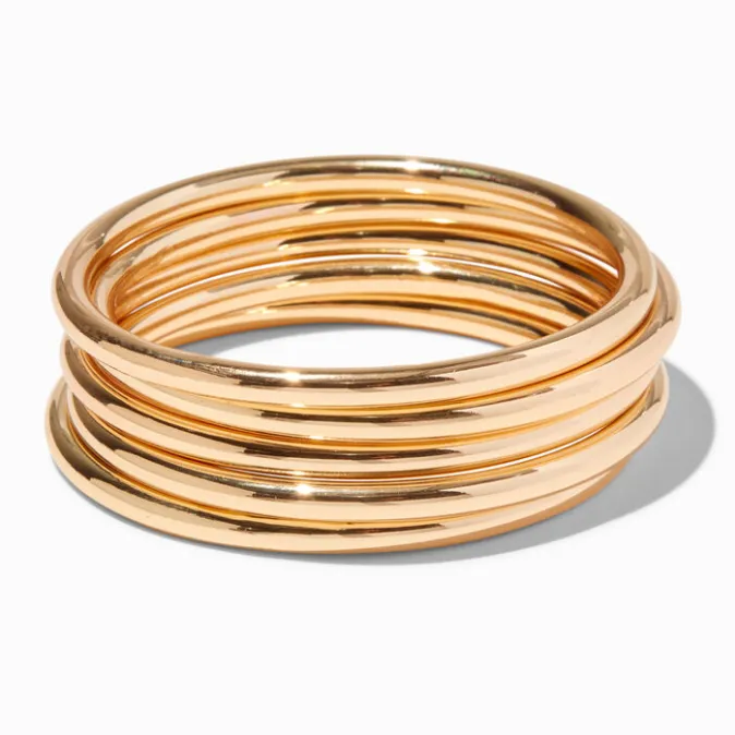 ICING Gold-tone Thick Bangle Bracelets - 5 Pack