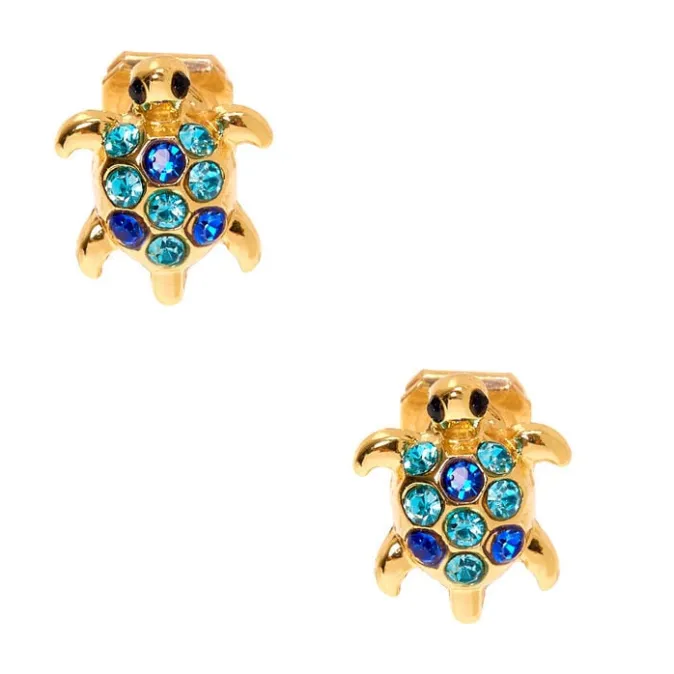 ICING Gold-tone Turtle Clip-On Stud Earrings