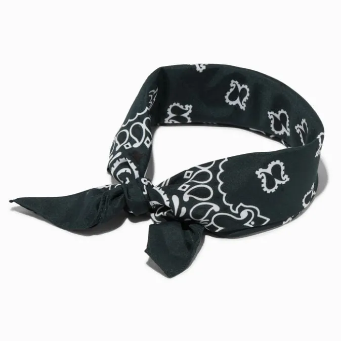 ICING Hunter Green Paisley Bandana Headwrap