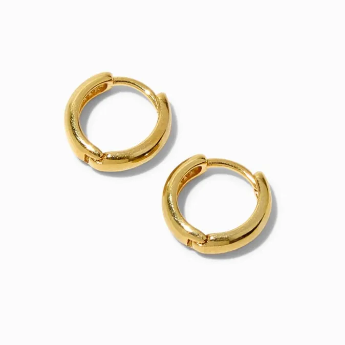 ICING Select 18k Yellow Gold Plated 8MM Clicker Hoop Earrings