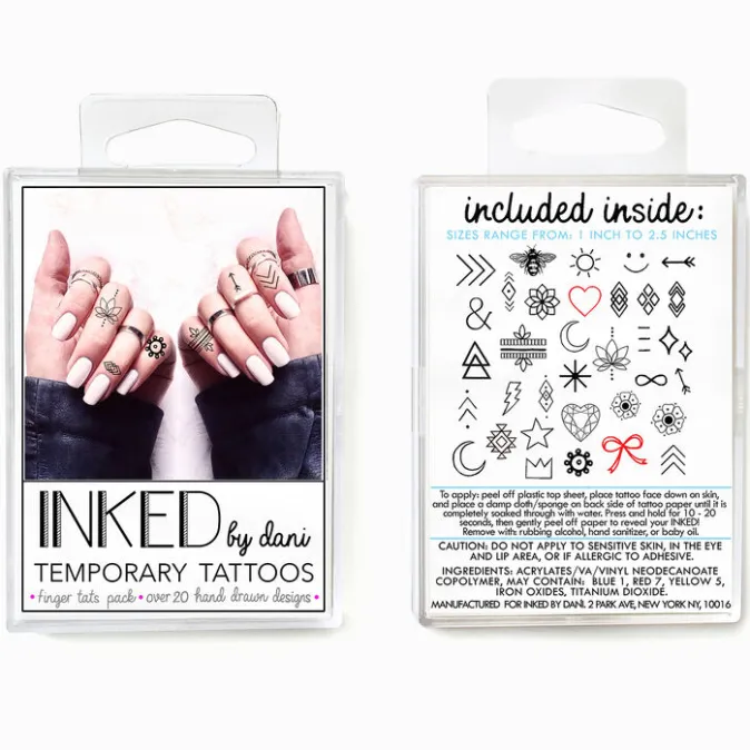 ICING INKED by Dani Finger Tats Temporary Tattoos