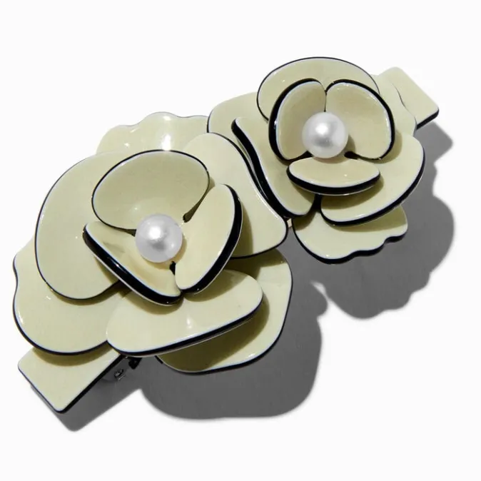 ICING Ivory Roses Pearl Embellished Hair Clip