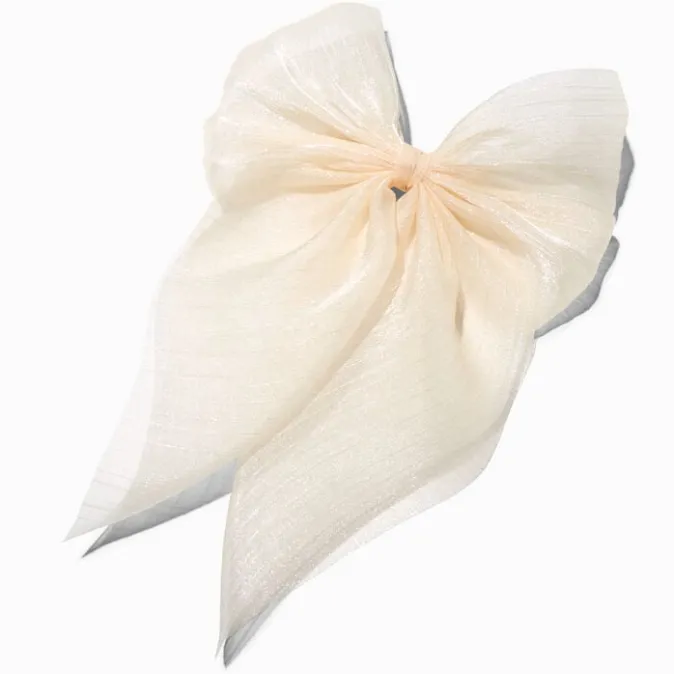 ICING Ivory Sheer Hair Bow Clip