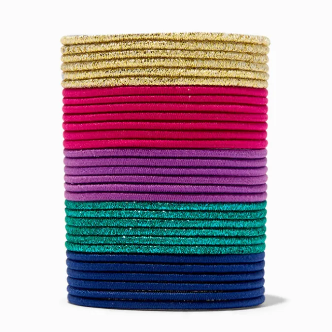ICING Jewel Tone Luxe Hair Ties - 30 Pack