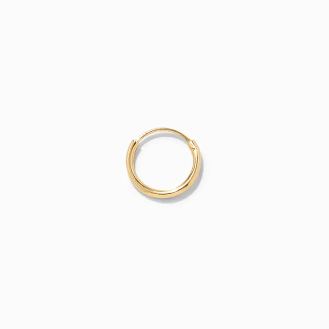 ICING 18k Gold Plated Single 10MM Huggie Hoop Earring