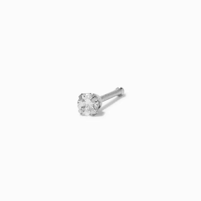 ICING 14k White Gold Stud with 1/20 ct. tw. Lab Grown Diamond Nose Piercing Kit