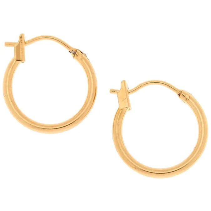 ICING 18kt Gold Plated 14MM Hoop Earrings