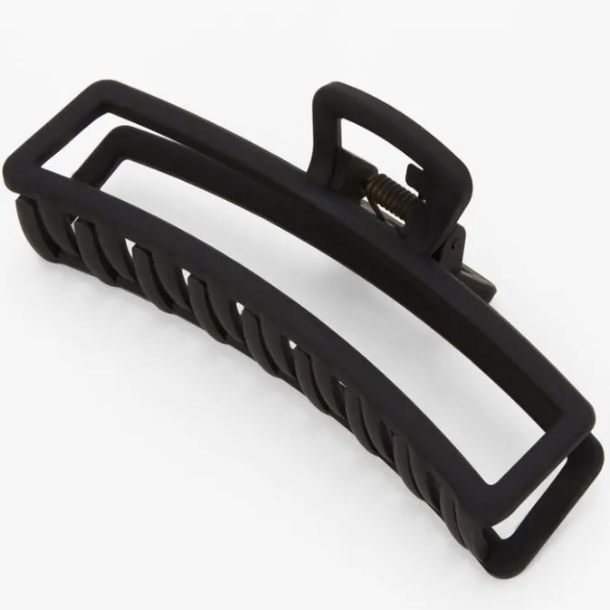 ICING Large Rectangle Black Hair Claw