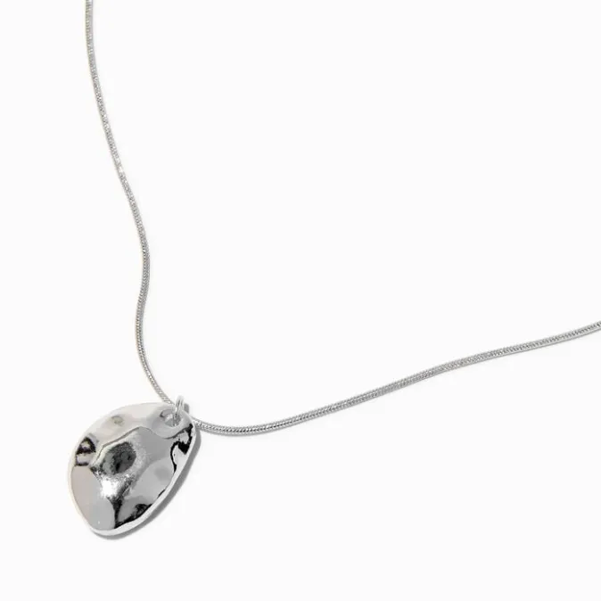 ICING Melting Disc Silver-tone Pendant Necklace