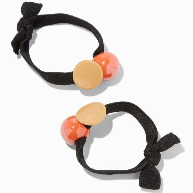ICING Orange & Yellow Beaded Band Hair Ties - 2 Pack