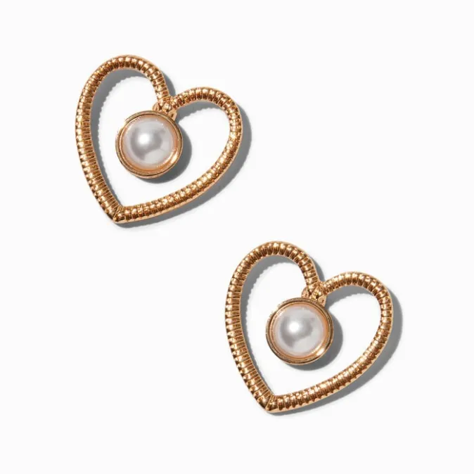 ICING Pearl of Hearts Stud Earrings