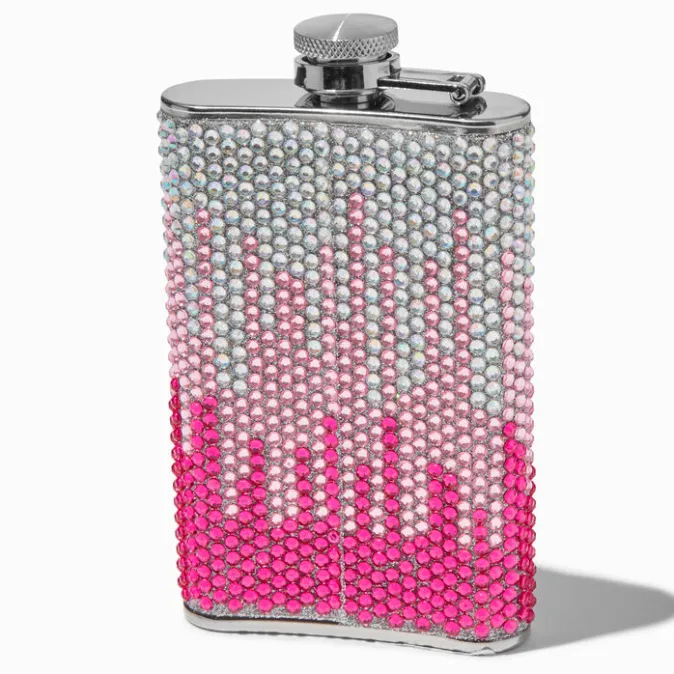 ICING Pink Bling Embellished Flask