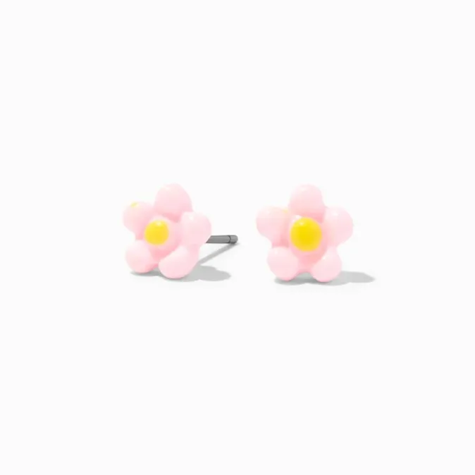 ICING Pink Daisy Stud Earrings