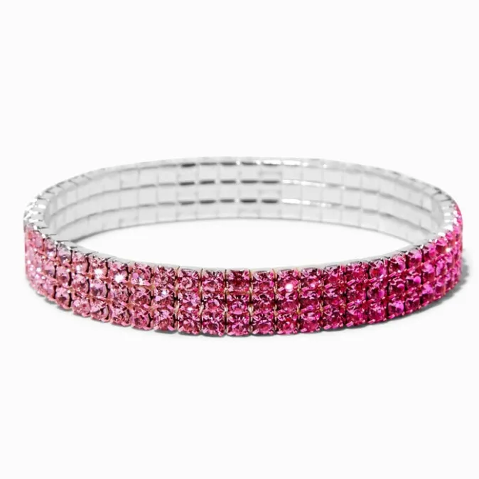 ICING Pink Ombr&eacute; Rhinestone Stretch Bracelet