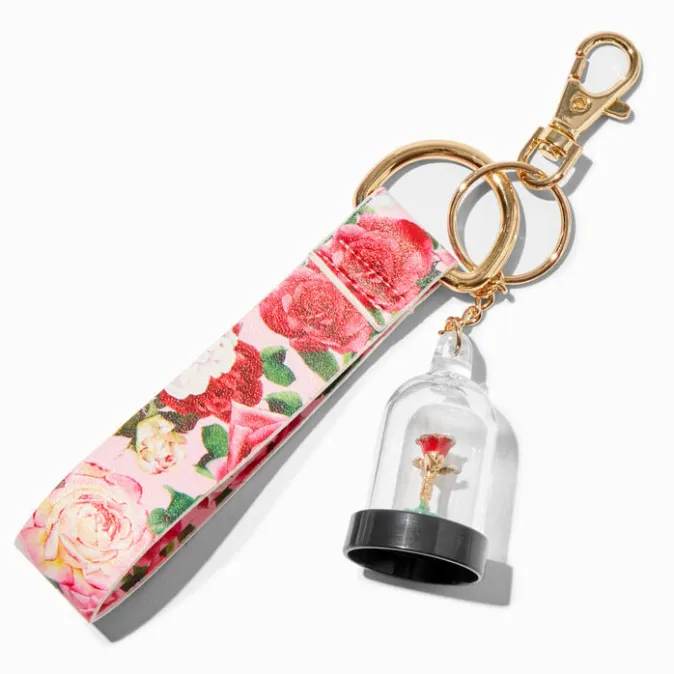 ICING Pink Rose Wristlet Keychain