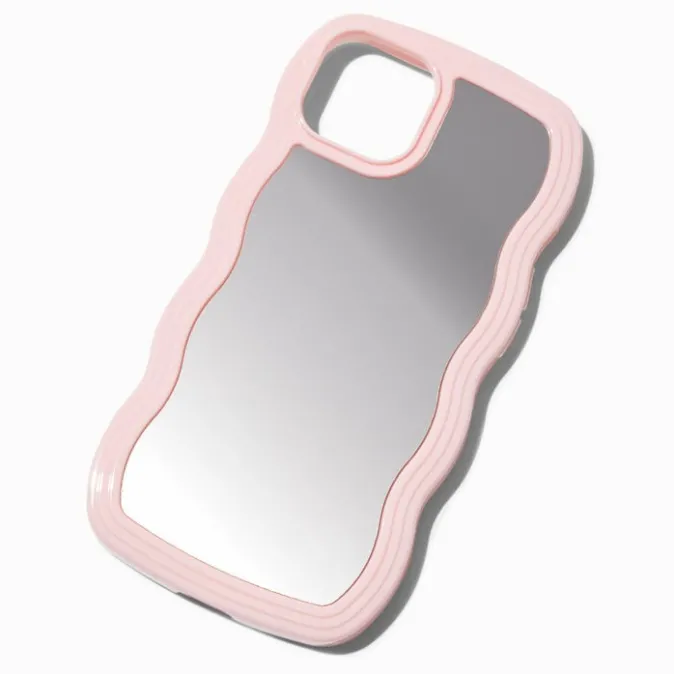 ICING Pink Trim Wavy Mirror Phone Case - Fits iPhone&reg; 13/14/15