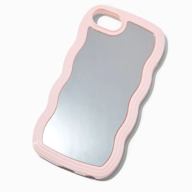 ICING Pink Trim Wavy Mirror Phone Case - Fits iPhone&reg; 6/7/8/SE