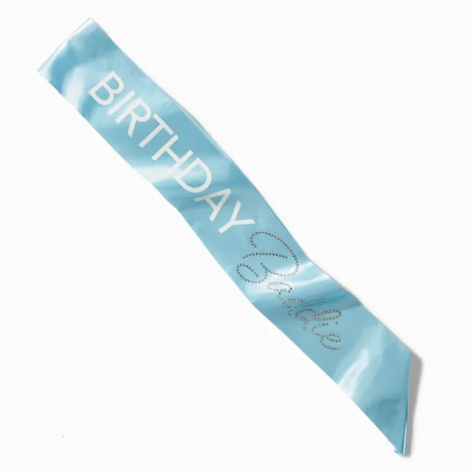 ICING "Birthday Baddie" Blue Birthday Sash