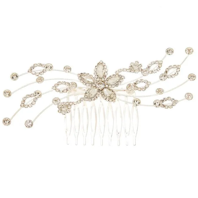 ICING Rhinestone Flower Vine Hair Comb