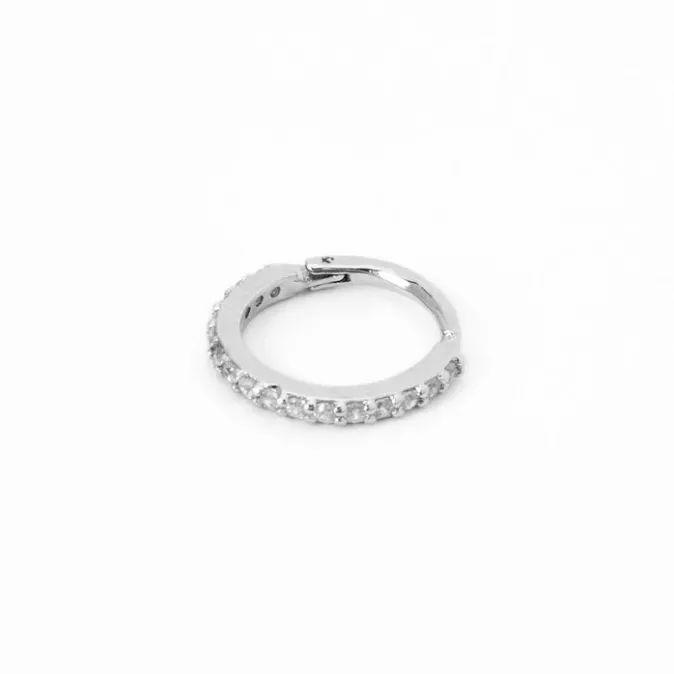 ICING Silver 18G Embellished Helix Hoop Earring