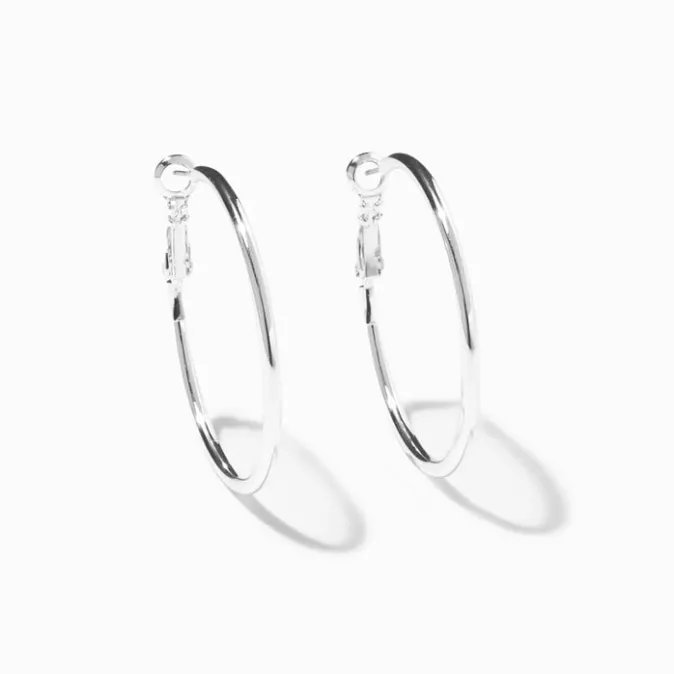 ICING Silver 40MM Hoop Earrings