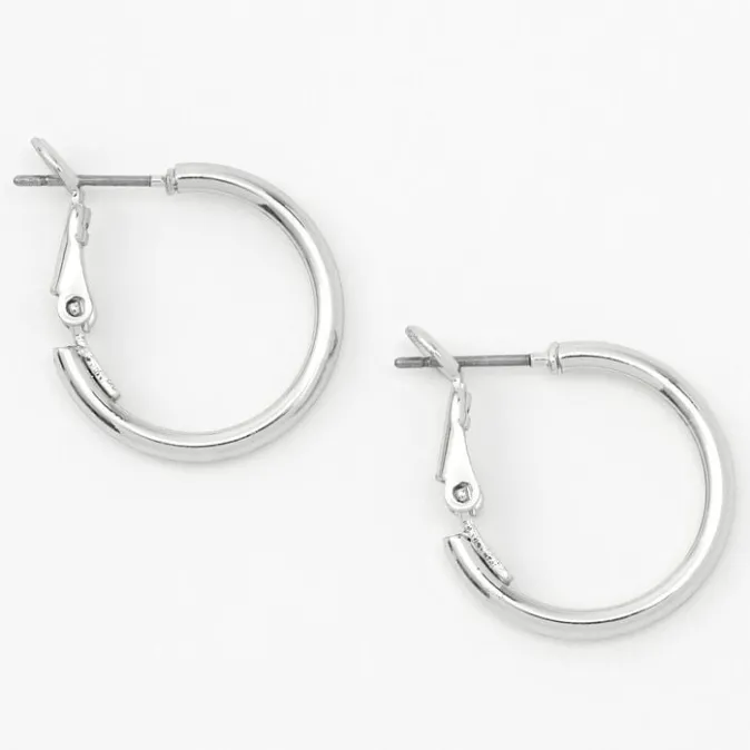 ICING Silver 20MM Tube Hoop Earrings